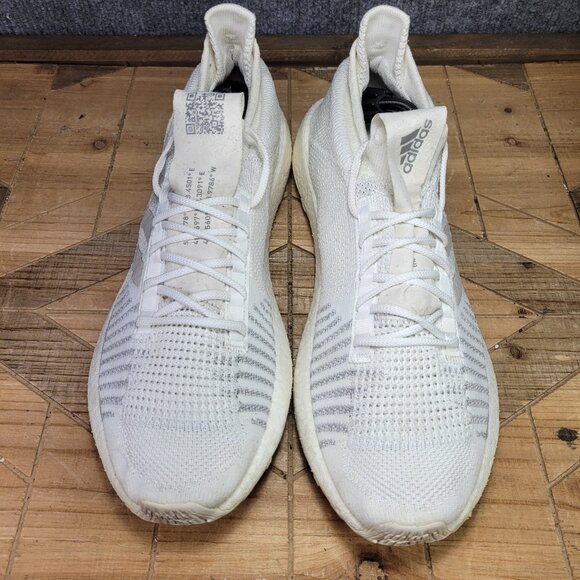 Adidas PulseBoost HD Men's Size 14 Core White Prime Knit Running Athletic Shoes - Picture 3 of 13